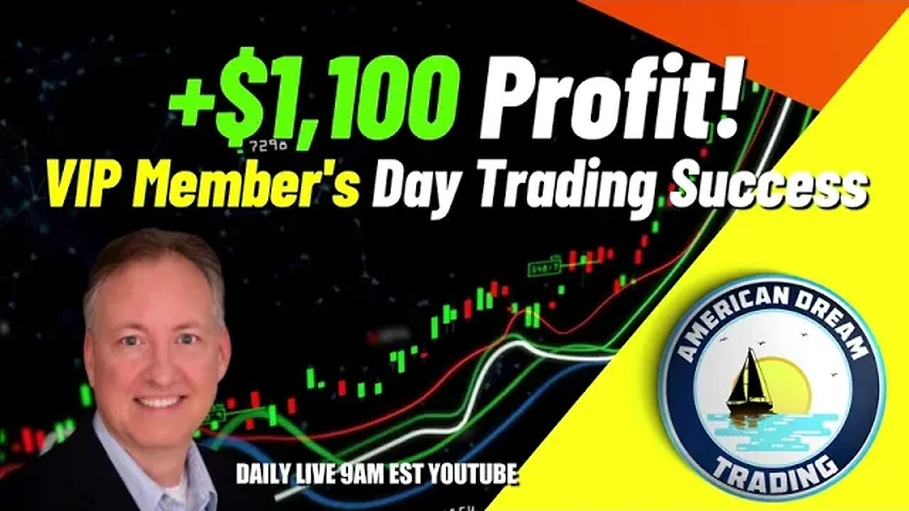 VIP Member's Pathway To Success - +$1,100 Day Trading Journey