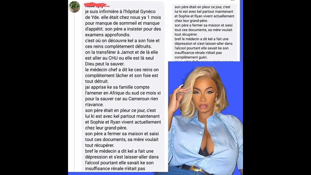 Coco Emilia aka Biscuit de Mer Je dis hein l secret médical e professionnel n’existe pas o cameroun