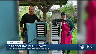 Tulsan BBQ'ing 1,000 lbs of pork to help people through outbreak