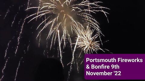 Portsmouth Fireworks Display & Bonfire 9th November 2022.