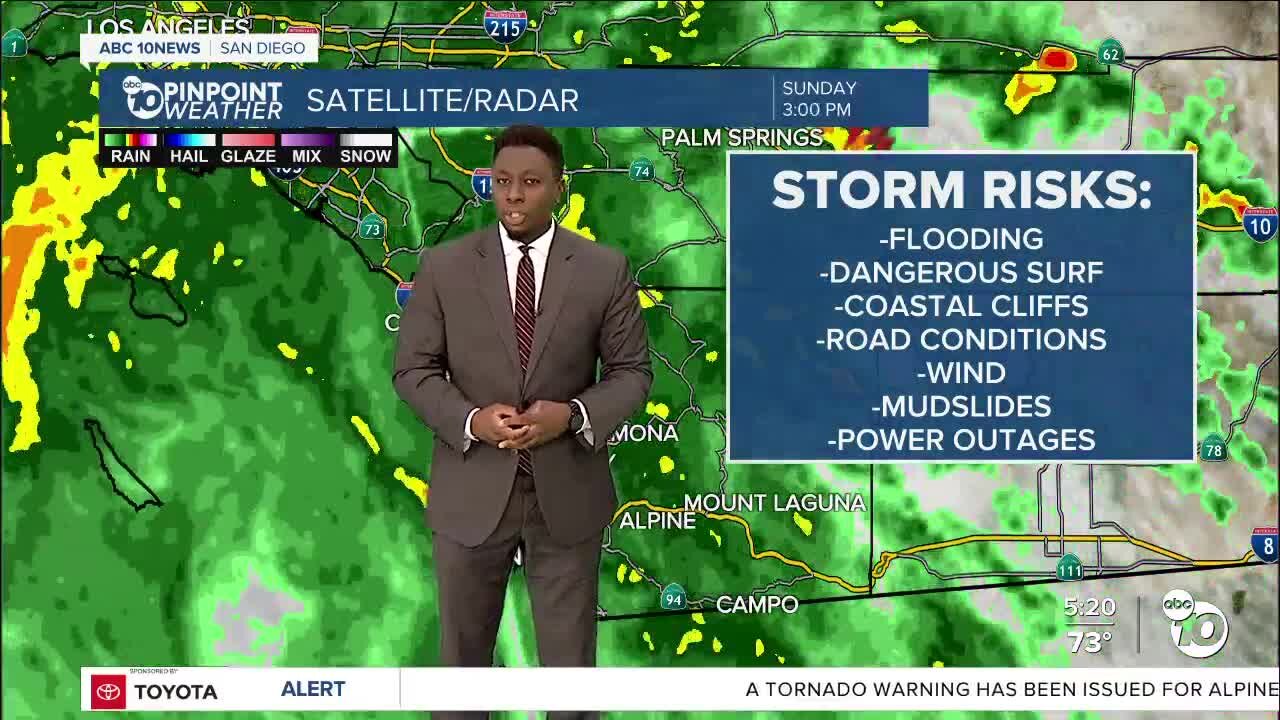 ABC 10News Pinpoint Weather with Moses Small: Tropical Storm Hilary hits San Diego