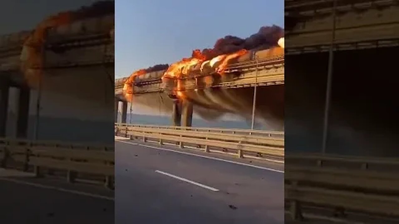 [Ukraine War] Crimean bridge attacked (probably by Ukraine), with fuel train burning, road collapsed