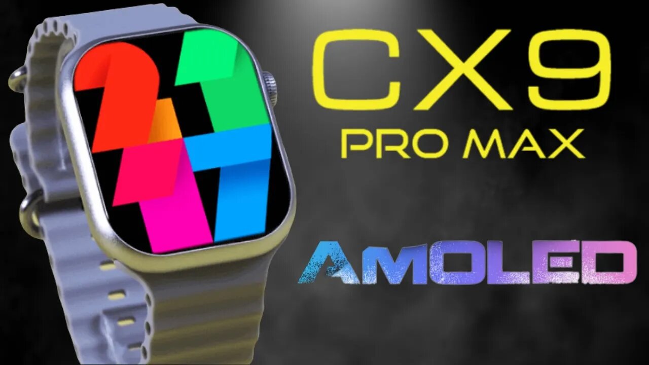 CX9 PRO MAX Smartwatch, Chamada Bluetooth, Oxigênio no Sangue, Pressão Arterial, Bússola, Amoled?