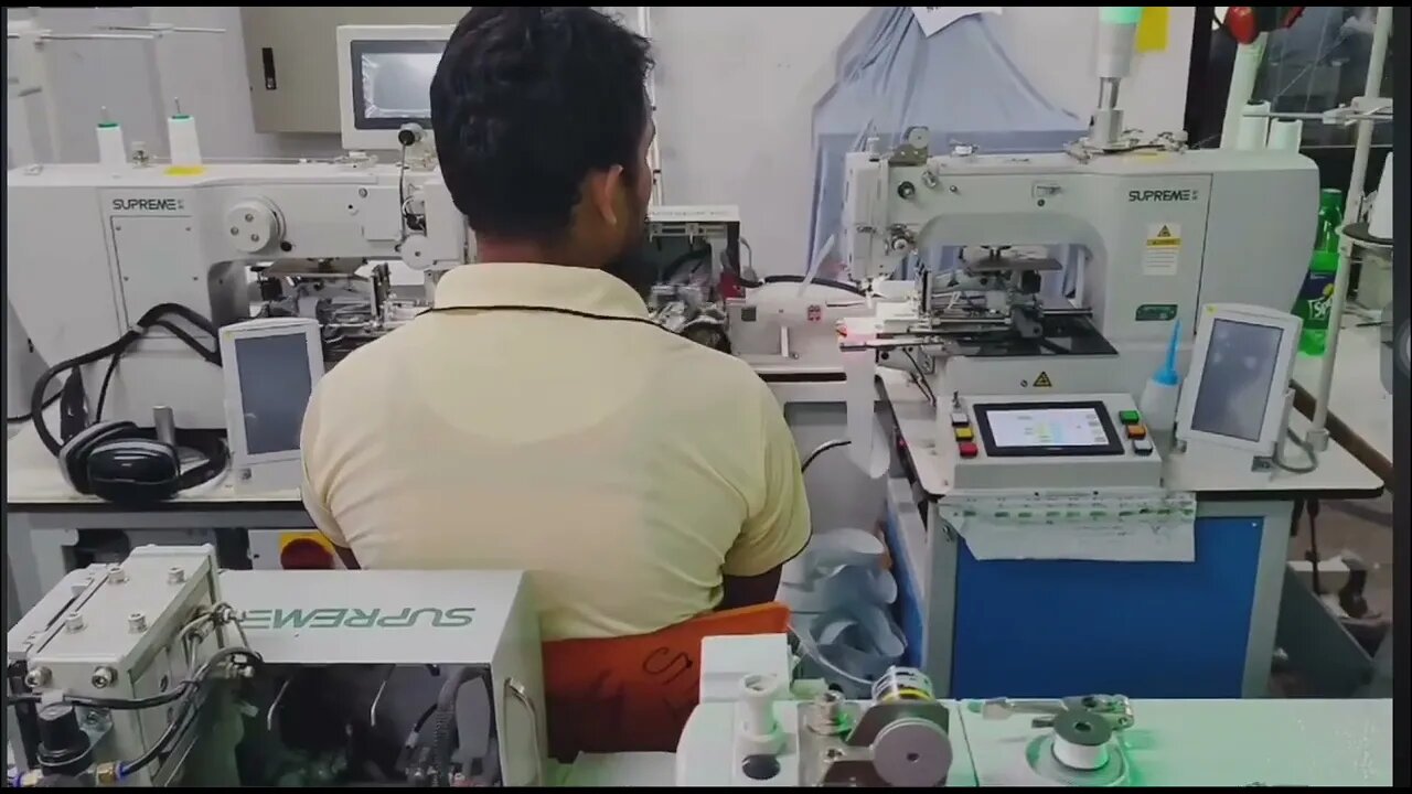 একটি মেশিনে একাধিক ইলাস্টিক কাটিং এবং জয়েনিং । More Elastic cutting & Joining by One Auto machine