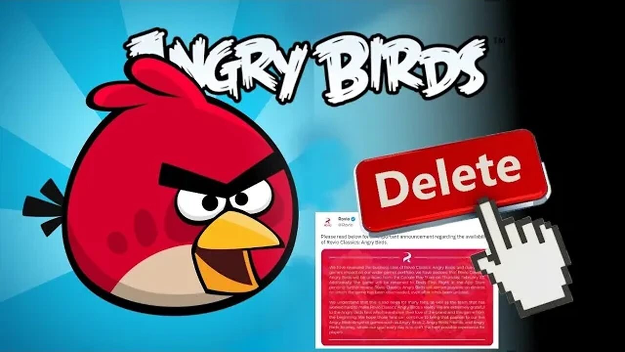 Angry birds is officially being Deleted