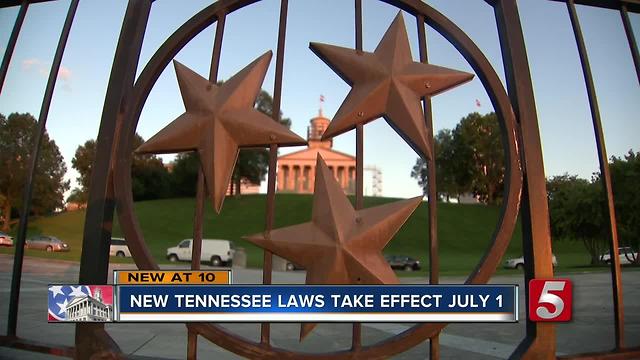 New Laws Taking Effect In Tennessee July 1