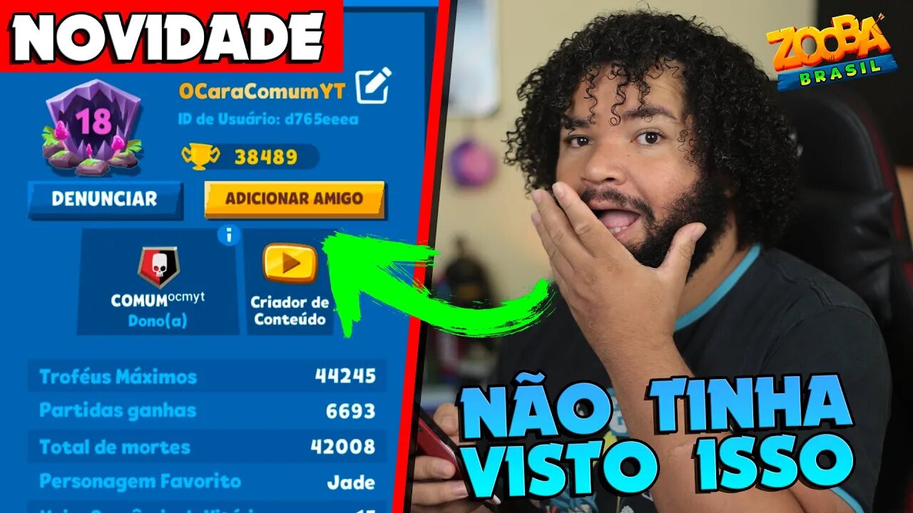 NOVIDADE | Adicionaram 2 Novos Botões no Perfil! Zooba