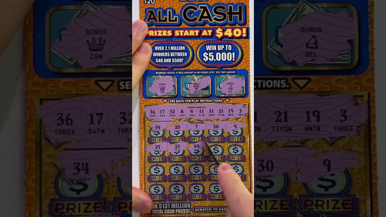 BRAND NEW ALL CASH!! #lotto #scratchtickets #lotterytickets #scratchers #ny #scratchcard #shorts