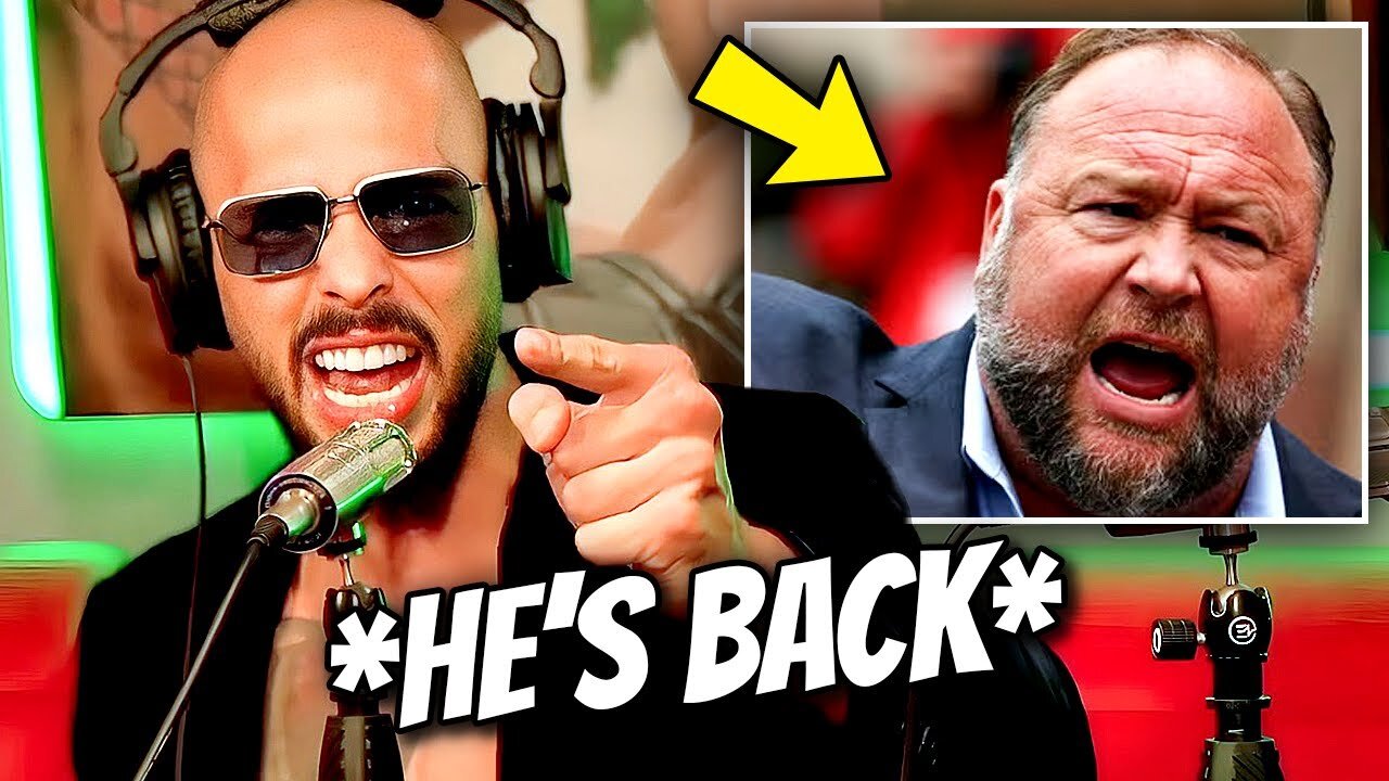 Andrew Tate REACTS to the return of Alex Jones