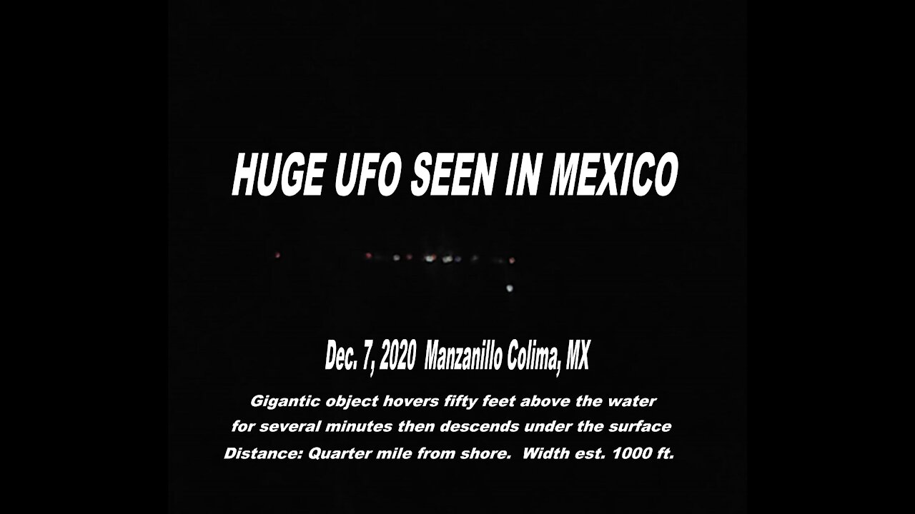 UFO over Bay at Manzanillo, Colima, MX