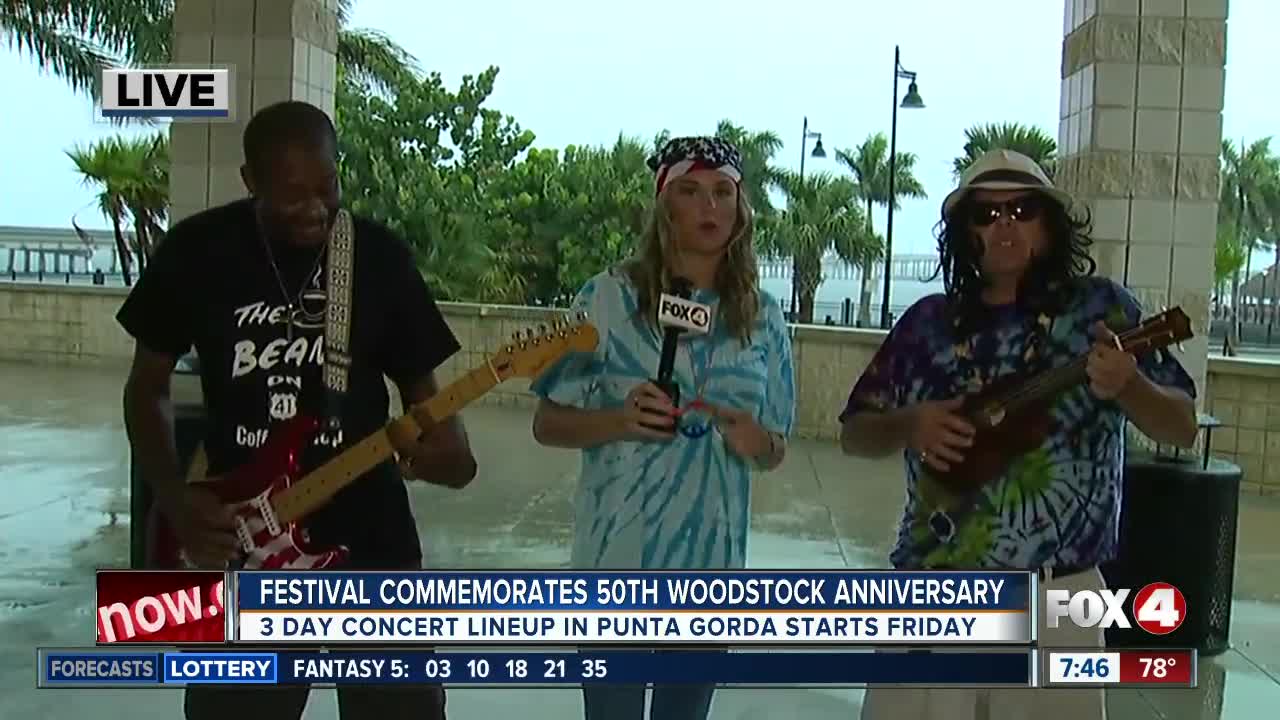 Festival in Punta Gorda commemorates Woodstock anniversary - 7:30am live preview