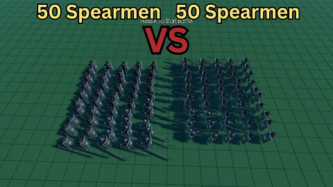 50 Spearmen Versus 50 Spearmen || Ultimate Epic Battle Simulator