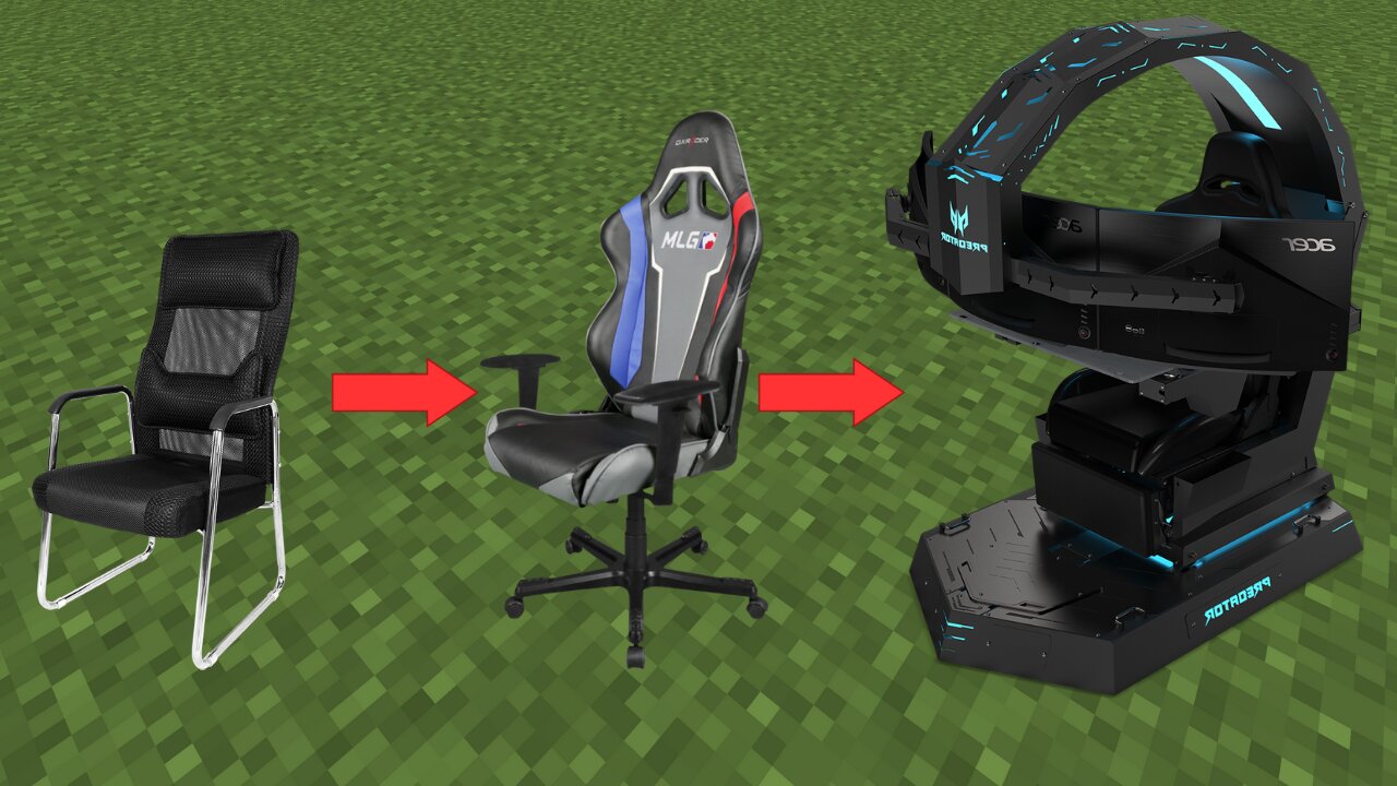 How to BUILD 3 EPIC GAMER CHAIRS IN MINECRAFT