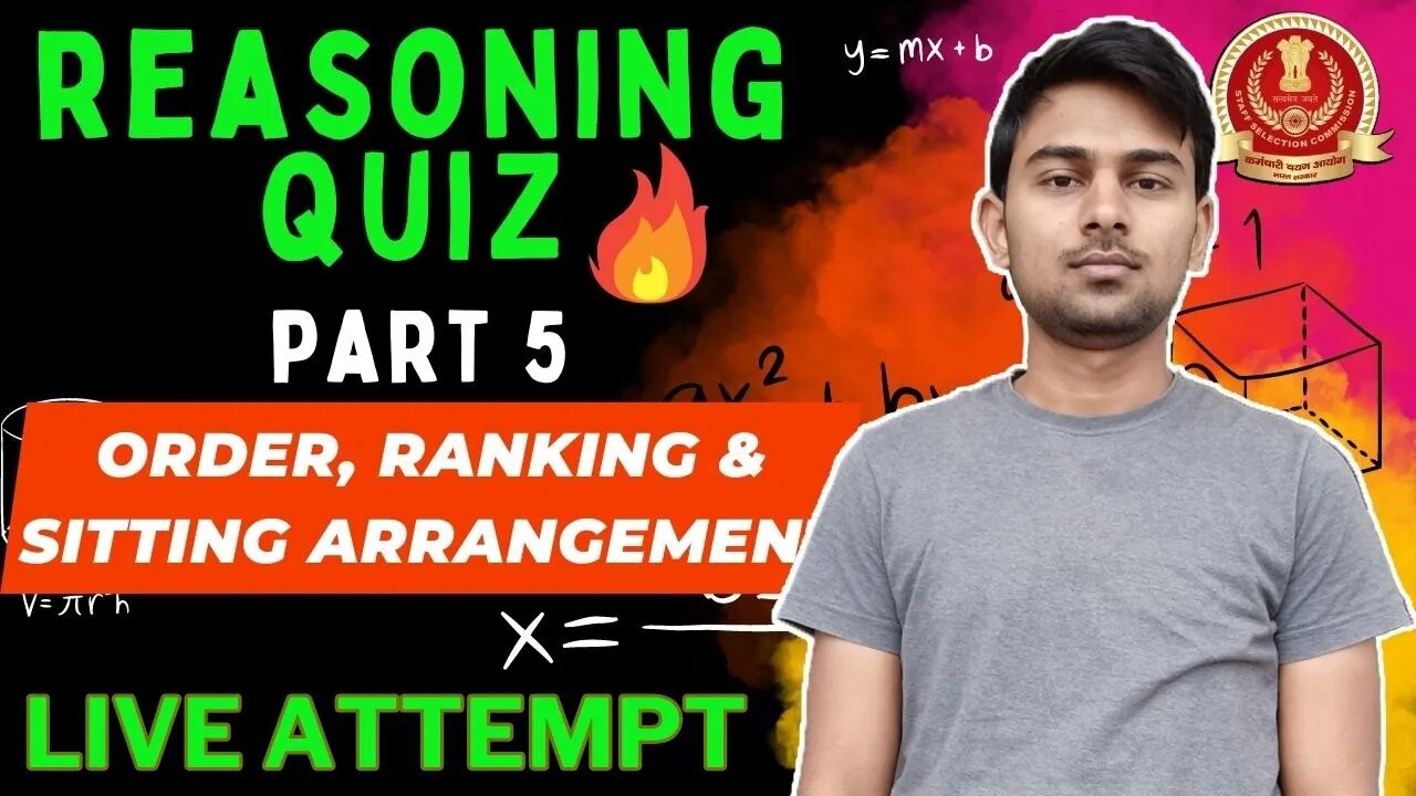 Part 5 SSC CGL 2023 Arrangement Test Live on Youtube #ssc #quiz #cgl2023 | MEWS Maths