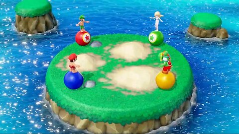 Mario Party Superstars ☀️Beach Minigames - Yoshi Rosalina Luigi Mario