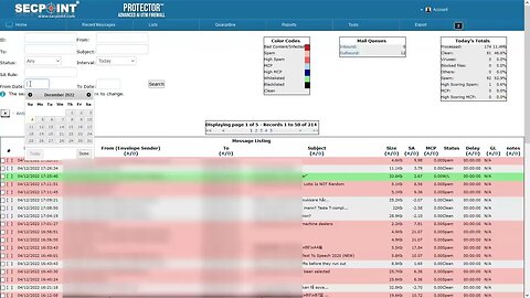 SecPoint Protector Improved Mail Archive Search