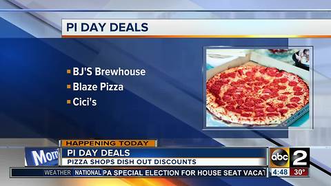 Restaurants celebrating Pi Day with deals