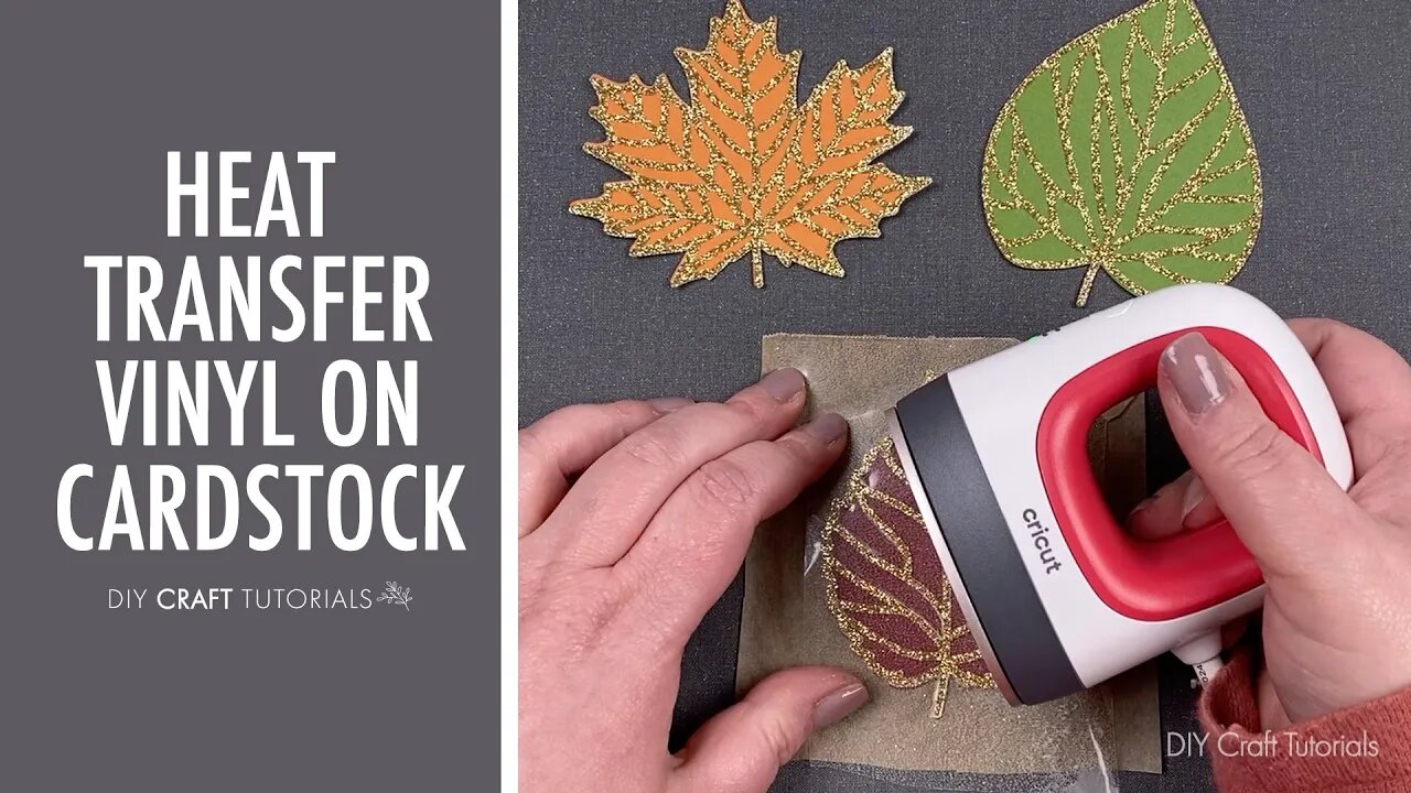 HEAT TRANSFER VINYL ON CARDSTOCK | Fall Crafts Cricut