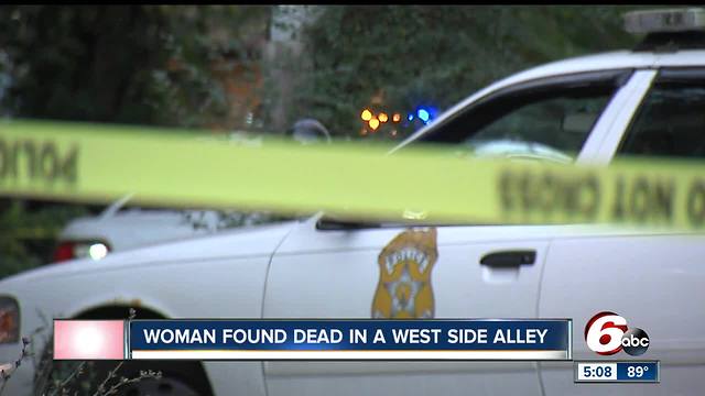 Woman found dead in Indy west side alley