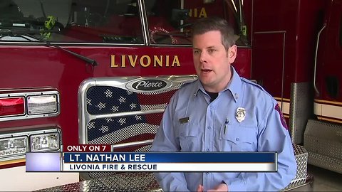 Livonia firefighters rescue victim stuck between semi truck tires