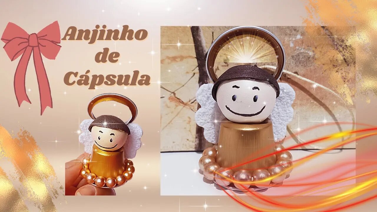 ARTESANATOS FÁCEIS PARA ENFEITAR O SEU NATAL! ANJINHO DE CÁPSULA DE CAFÉ ! 😗🥰