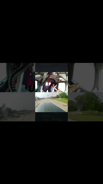 Trucker T-boned by train 😱#shorts #dashcam