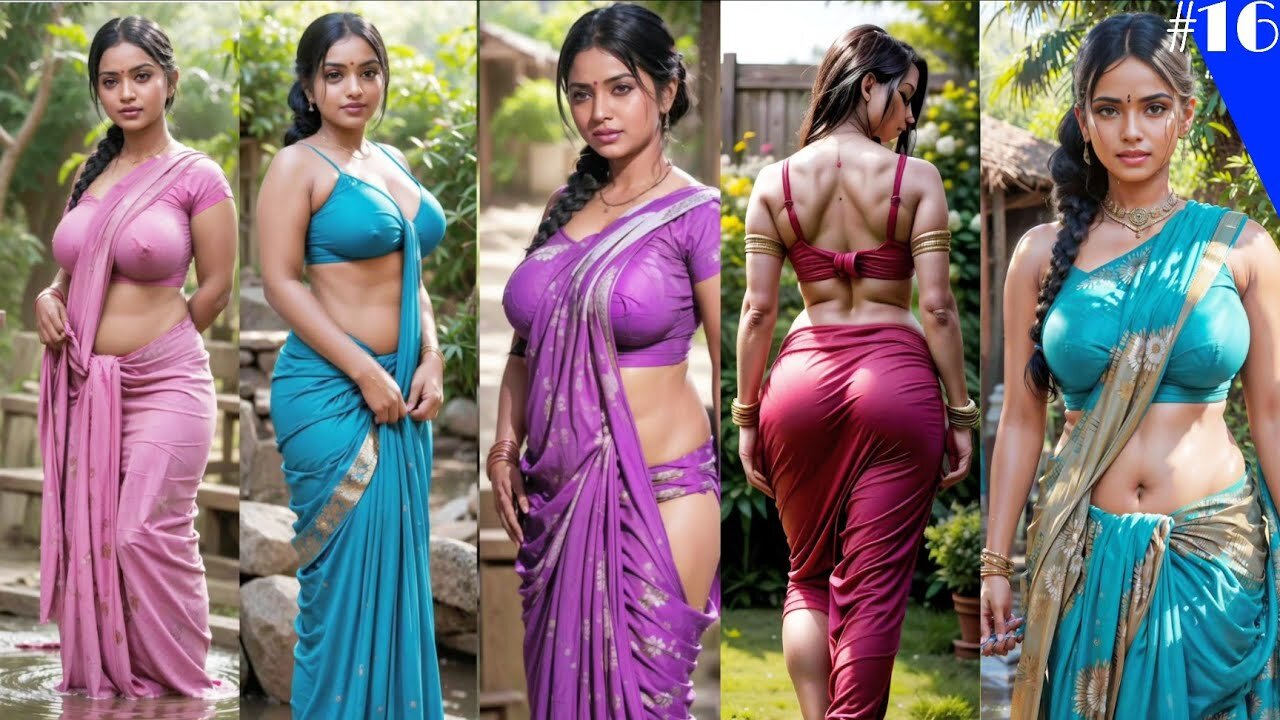 AI Hot Saree and Blouse Lookbook | AI Art | #ai #princess #aiart #lookbook #bikini