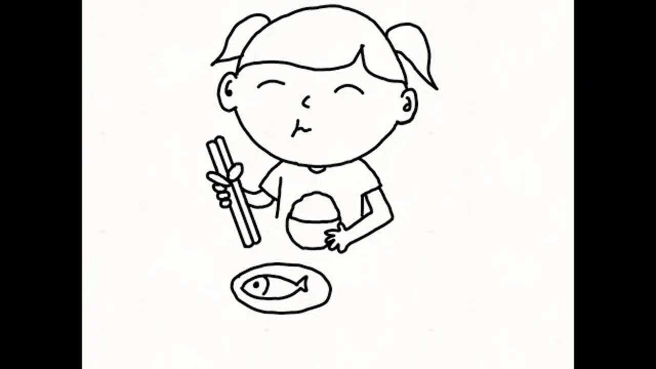 A menina comendo#animações (◍•ᴗ•◍)❤