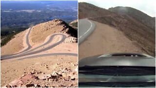 Perde il controllo dell'auto sul versante di una montagna