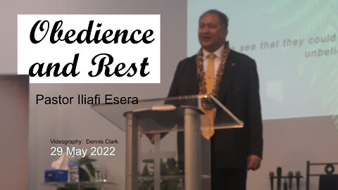 Obedience and Rest