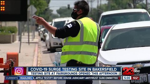 COVID-19 surge testing site opens at Kern County fairgrounds