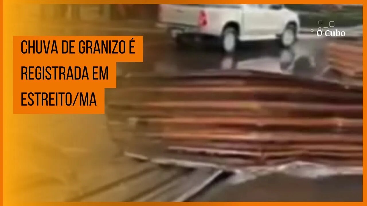 Chuva de granizo é registrada em Estreito no Maranhão