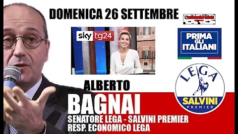 🔴 Interventi del Sen. Alberto Bagnai ospite a "Sky TG24" del 26/09/2021.