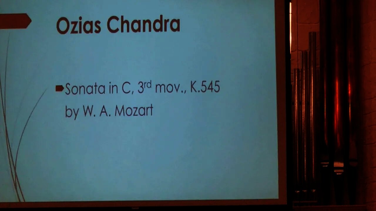 Ozias Chandra - Mozart Sonata in C 3rd Mv. K.545