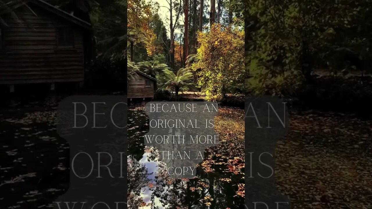 Be Yourself, Because an original is worth more than a copy #motivation #deepthoughts #inspirational