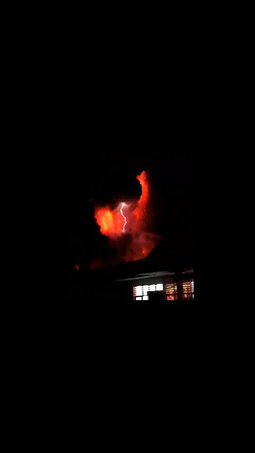 Volcanic Lightning In Indonesia