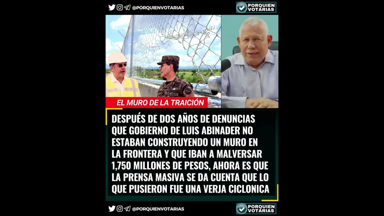 ⚡️GOBIERNO LUIS ABINADER NUNCA ESTUVO CONSTRUYENDO UN MURO EN LA FRONTERA SOLO FUE VERJA CICLONICA