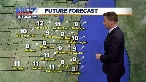 Temperatures climb close to 50 degrees