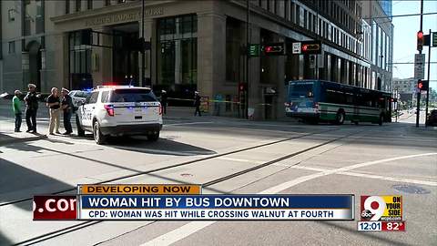 TANK bus hits pedestrian in downtown Cincinnati