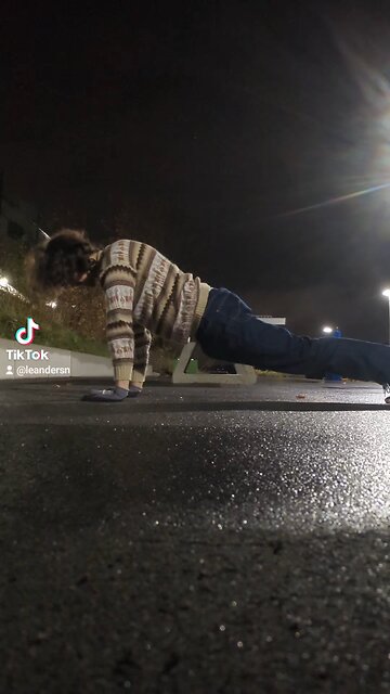 Doing spiderman pushups