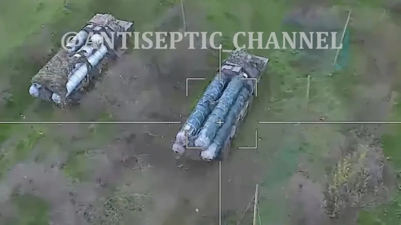 Footage of two Ukrainian S-300 launchers getting destroyed by the Russian kamikaze lancet