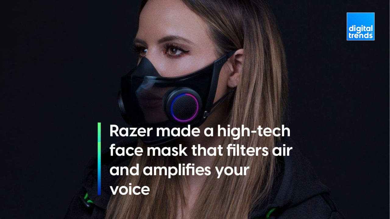 Razer’s high-tech face mask filters air and amplifies your voice, Bane-style