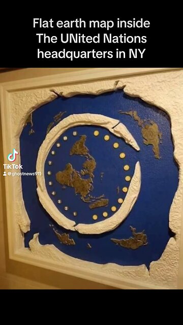 Flat Earth map inside UN HQ