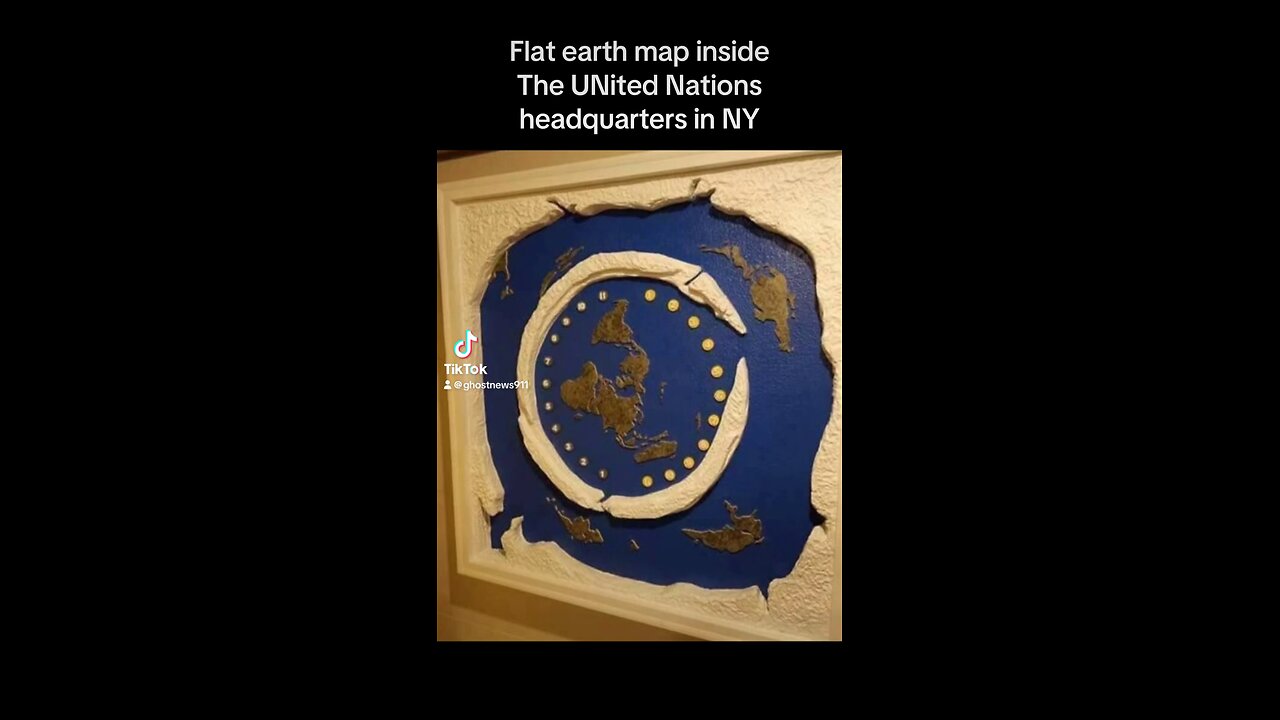 Flat Earth map inside UN HQ