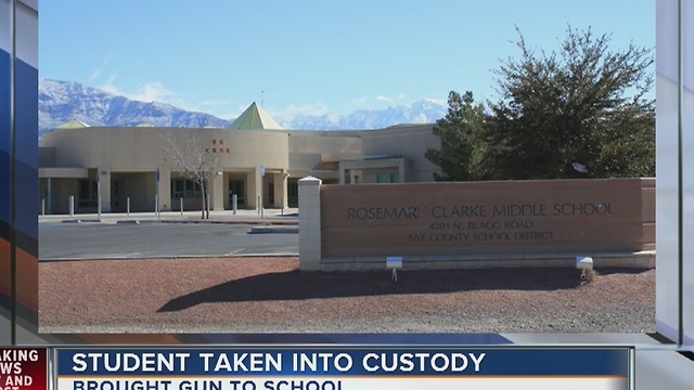 Gun found at Pahrump middle school on Tuesday