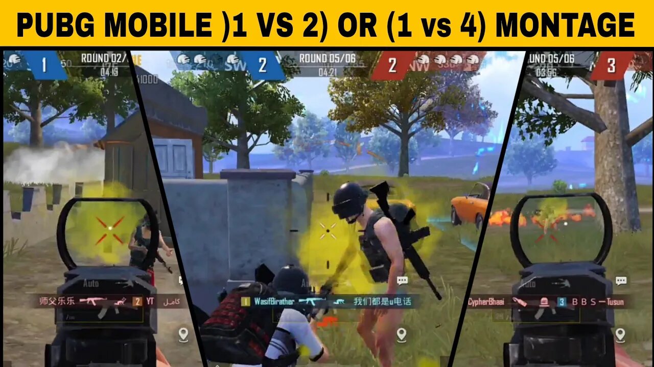 Pubg Mobile (1 vs 2) Or (1 vs 4) Montage #pubgmobile #pubgmobileindia #gaming#trending #shorts