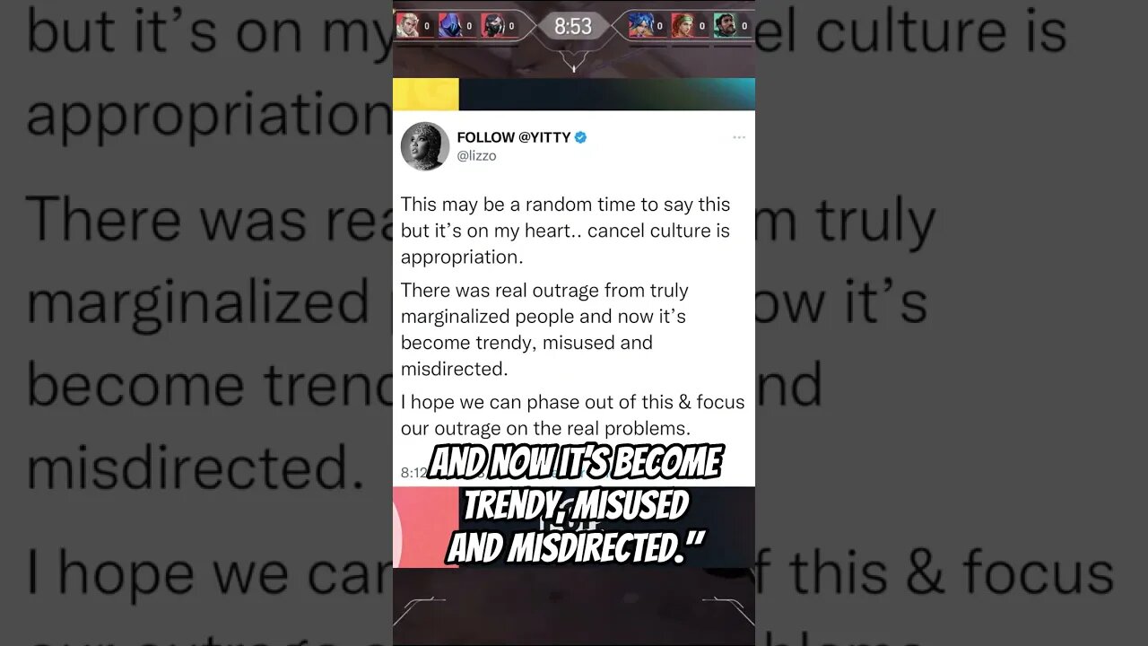 Lizzo says cancel culture is appropriation #cancelculture #culturalappropriation