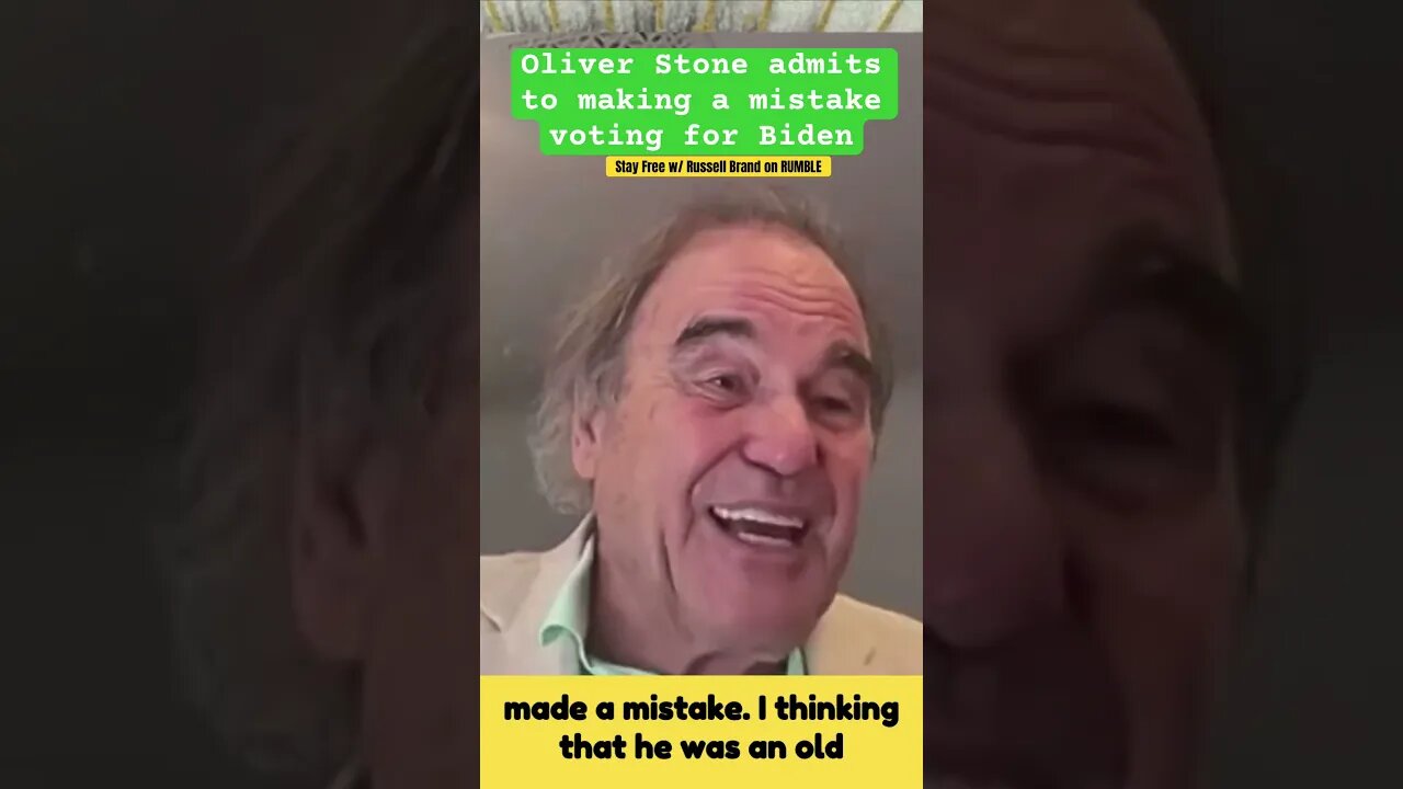 Oliver Stone says voting Biden was a mistake