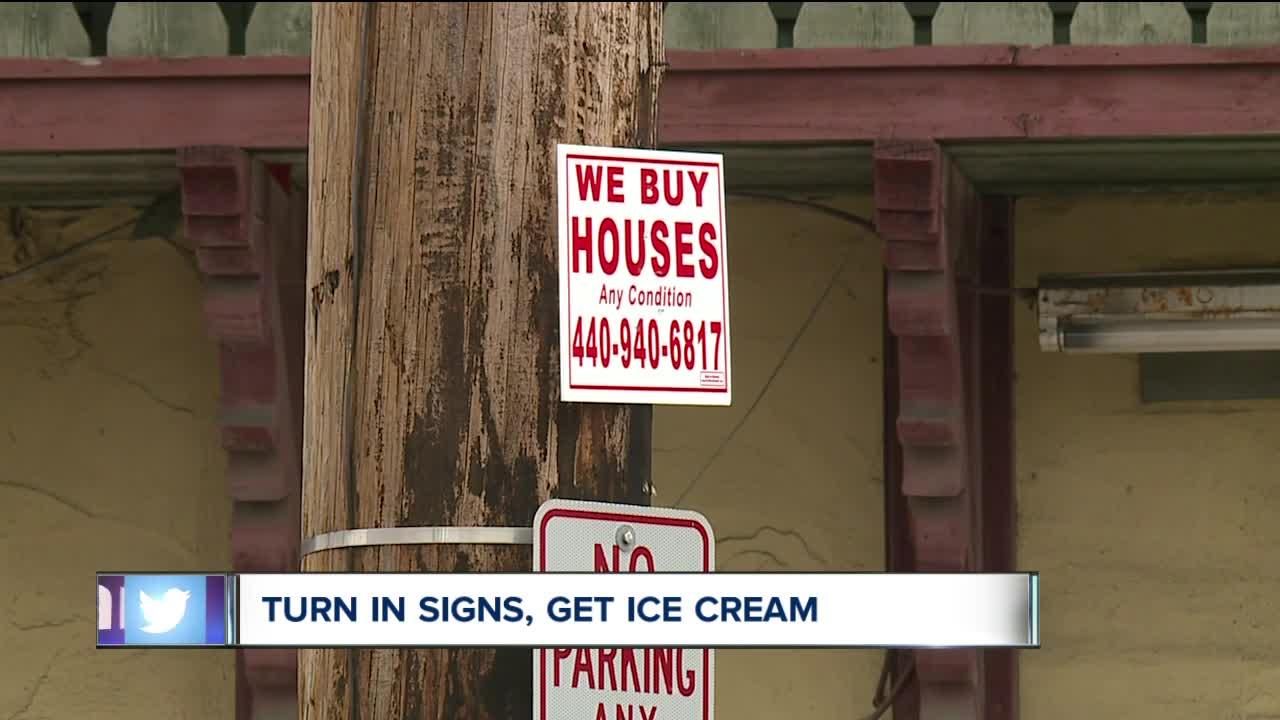 Only in Cleveland: Take down sign from predatory home buyer, get free ice cream