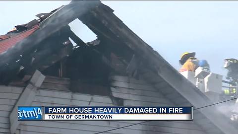 Farm house heavily damaged in Germantown